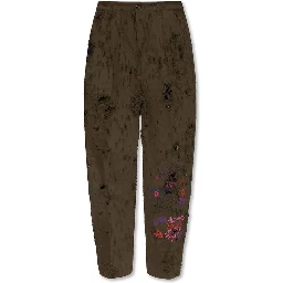 Bicolor Cotton Casual Pants