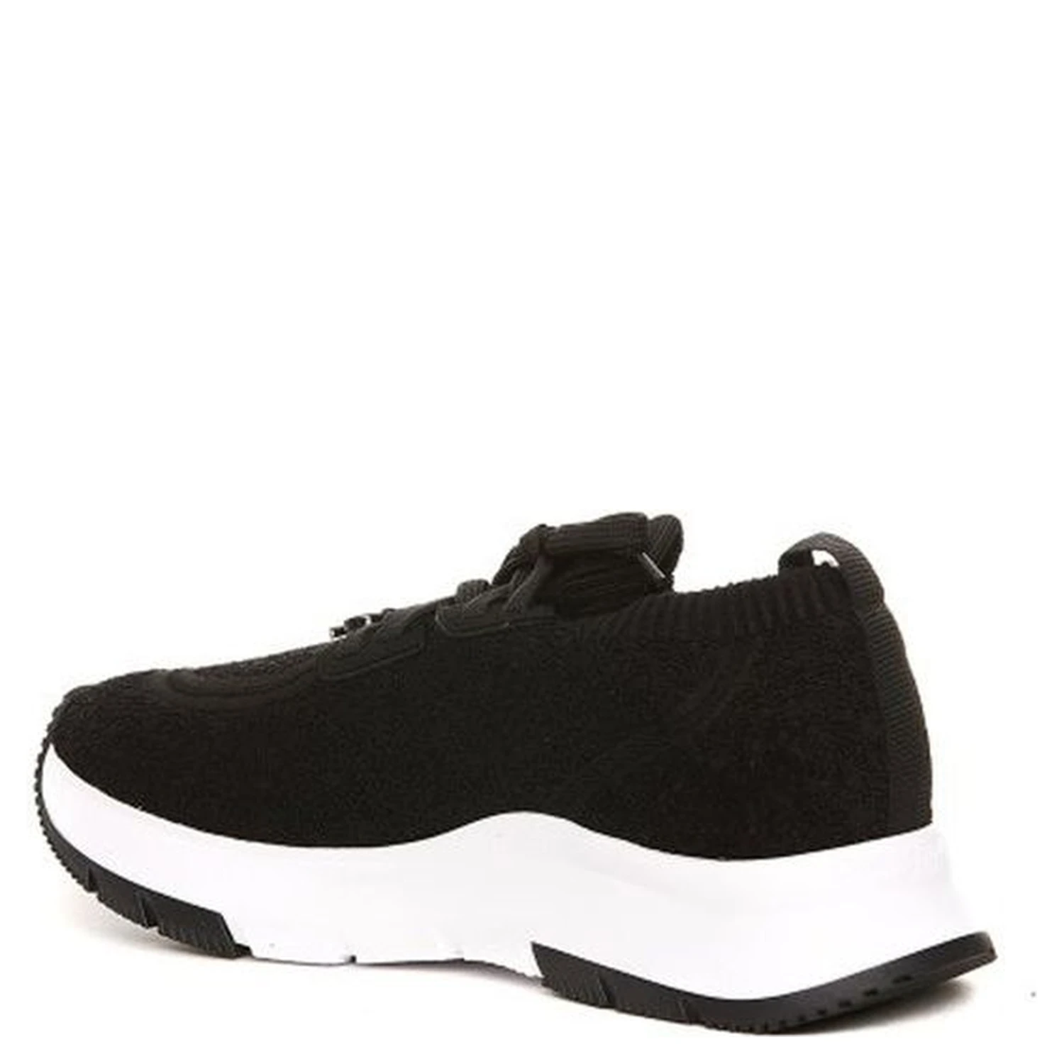 Black Fabric Athletic Sneakers