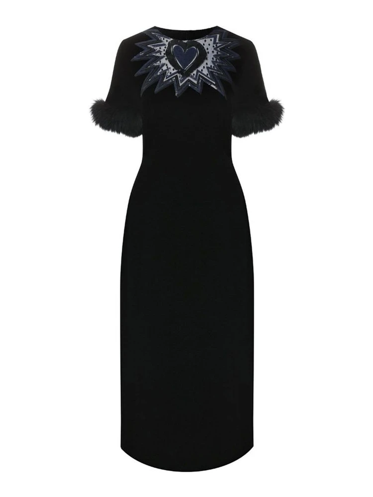 Black Viscose Cocktail Dress