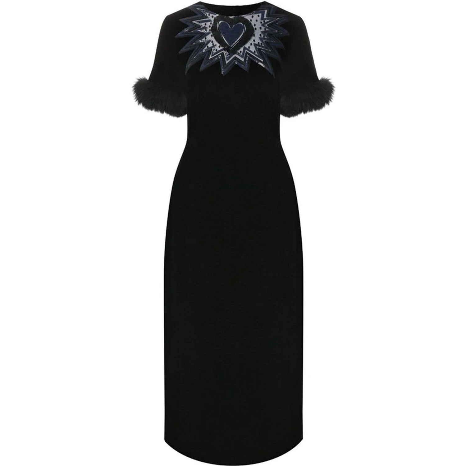 Black Viscose Cocktail Dress