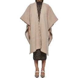 Beige Cashmere Poncho