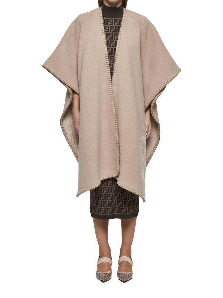 Beige Cashmere Poncho alternative