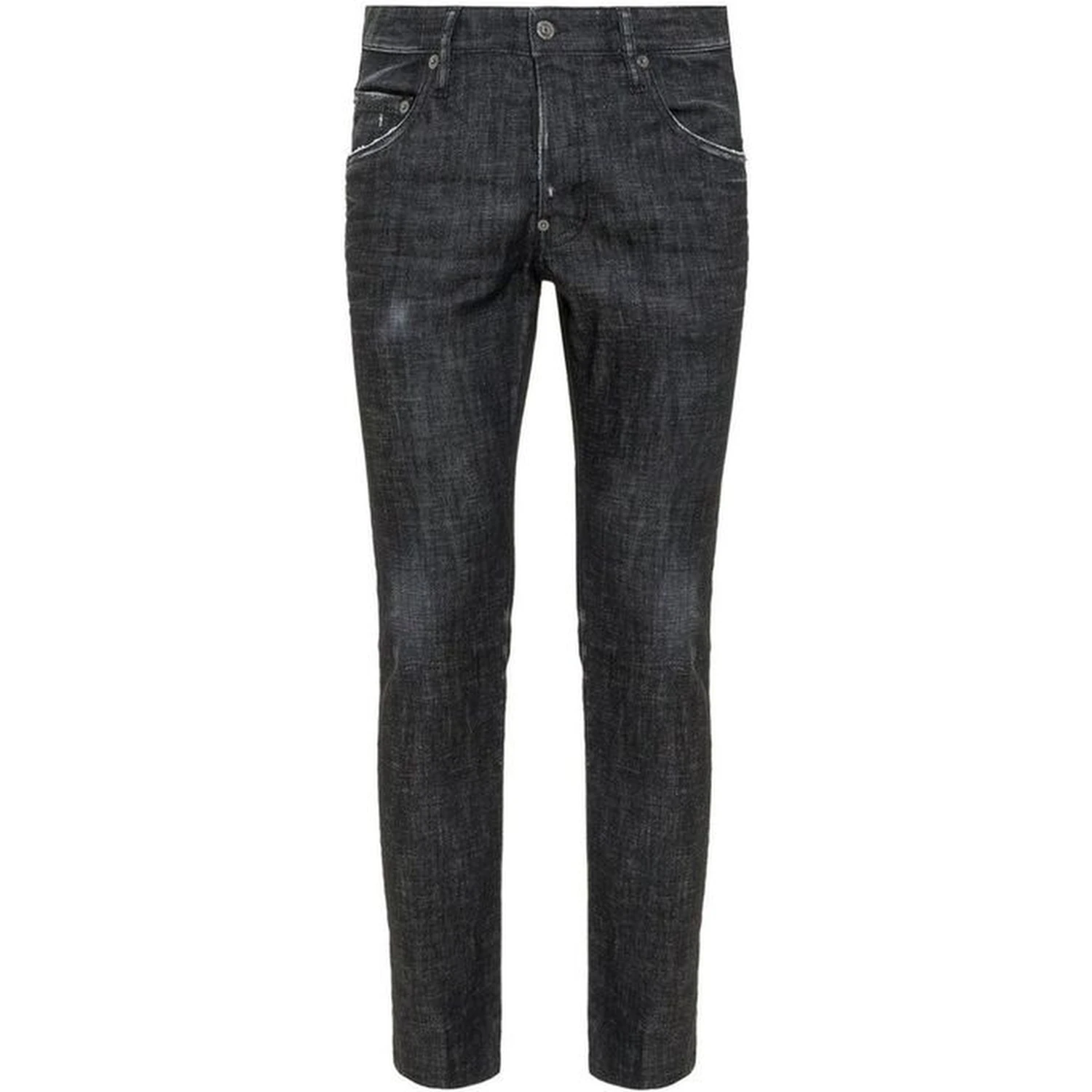 Black Cotton Slim Fit Jeans