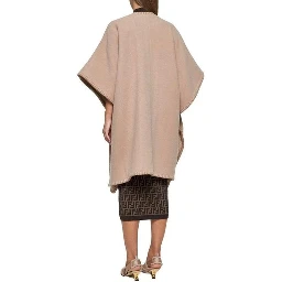 Beige Cashmere Poncho