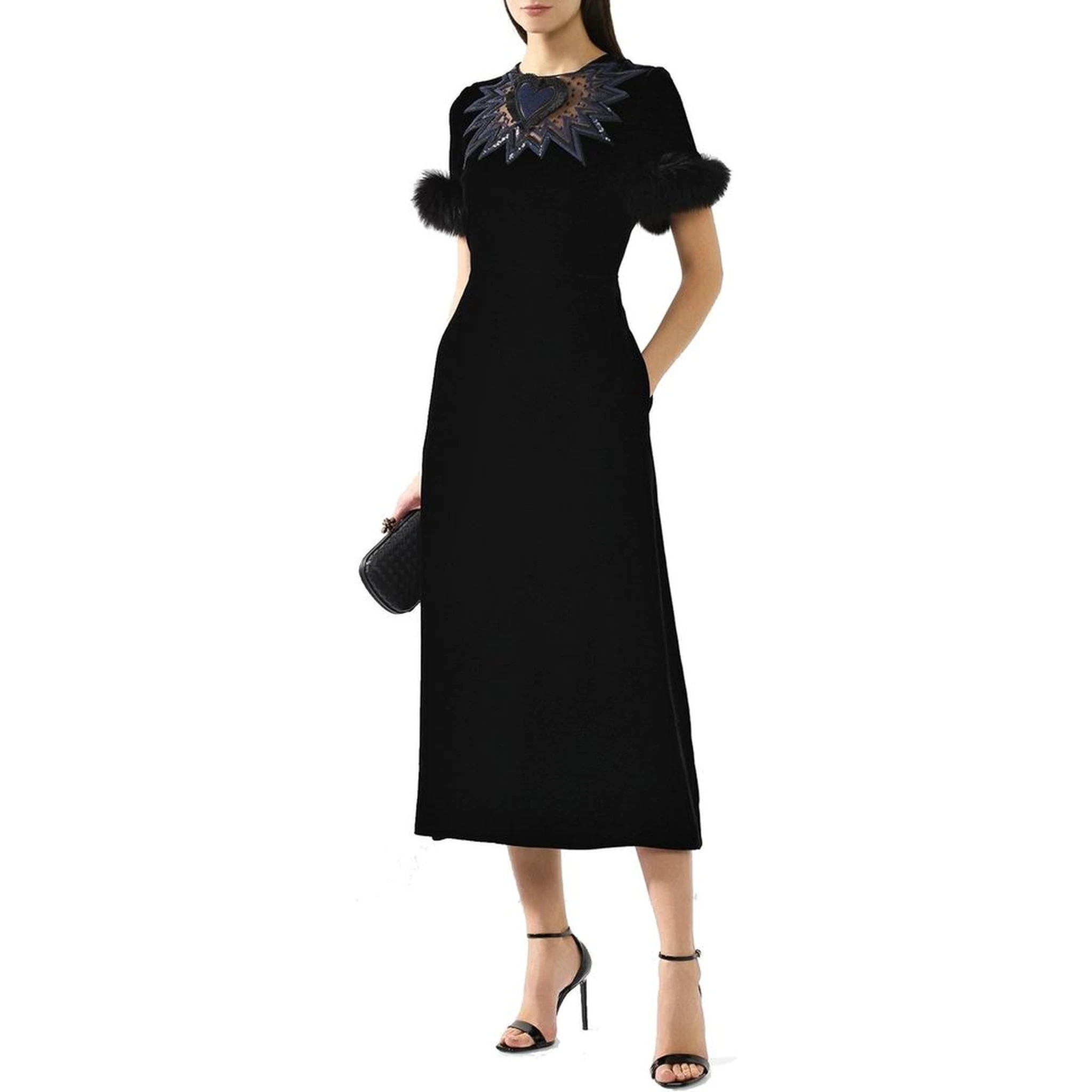 Black Viscose Cocktail Dress