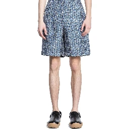 Blue Silk Shorts