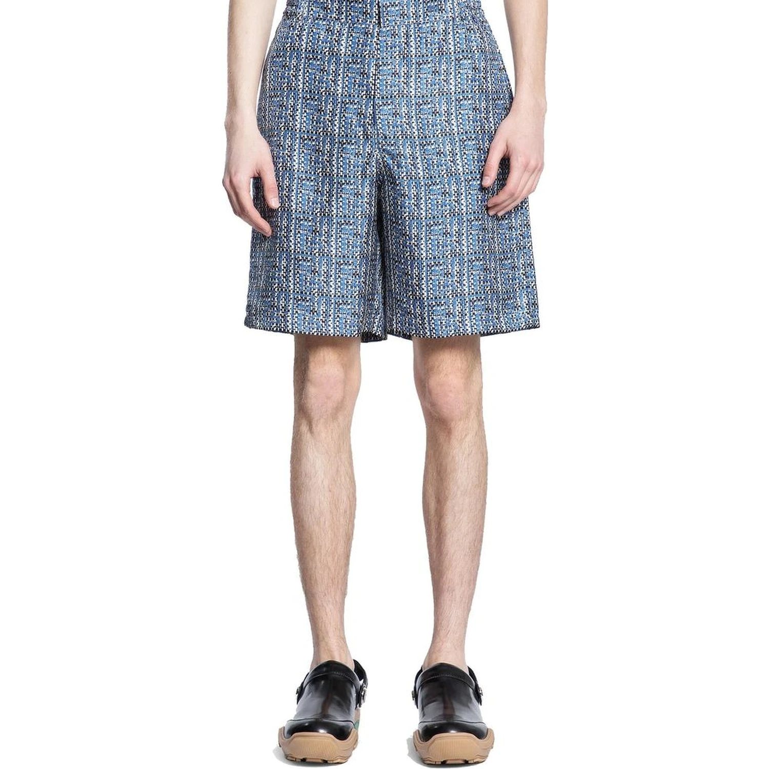 Blue Silk Shorts