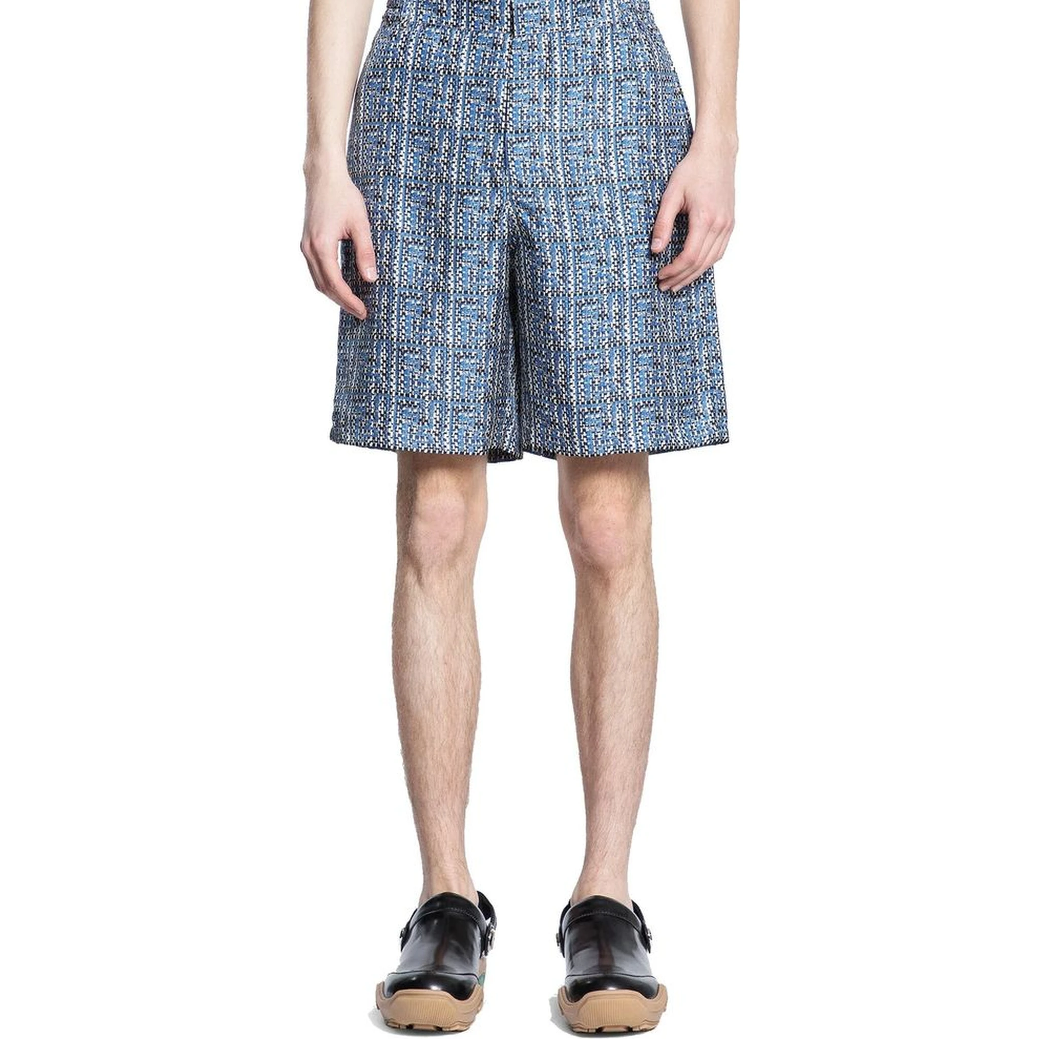Blue Silk Shorts