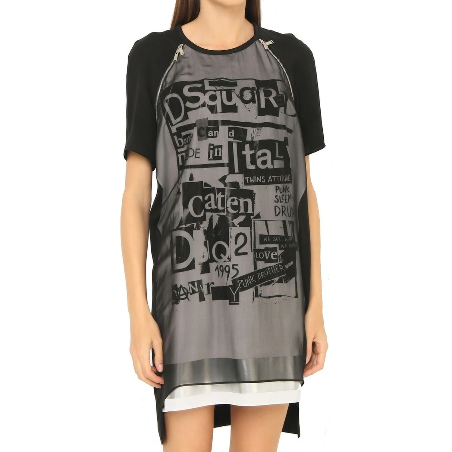 Black Silk Casual Dress