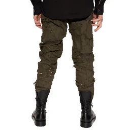 Bicolor Cotton Casual Pants