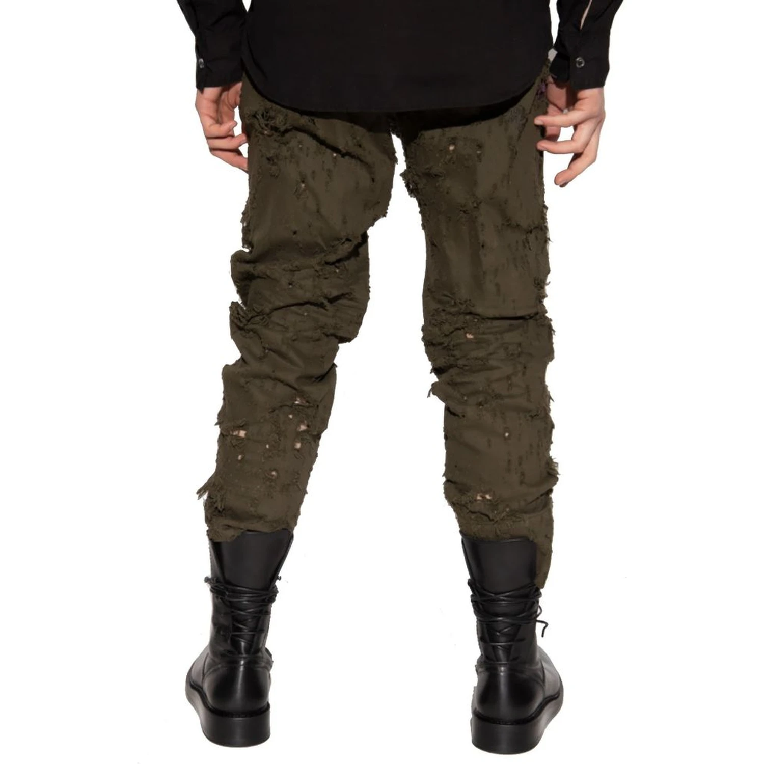 Bicolor Cotton Casual Pants