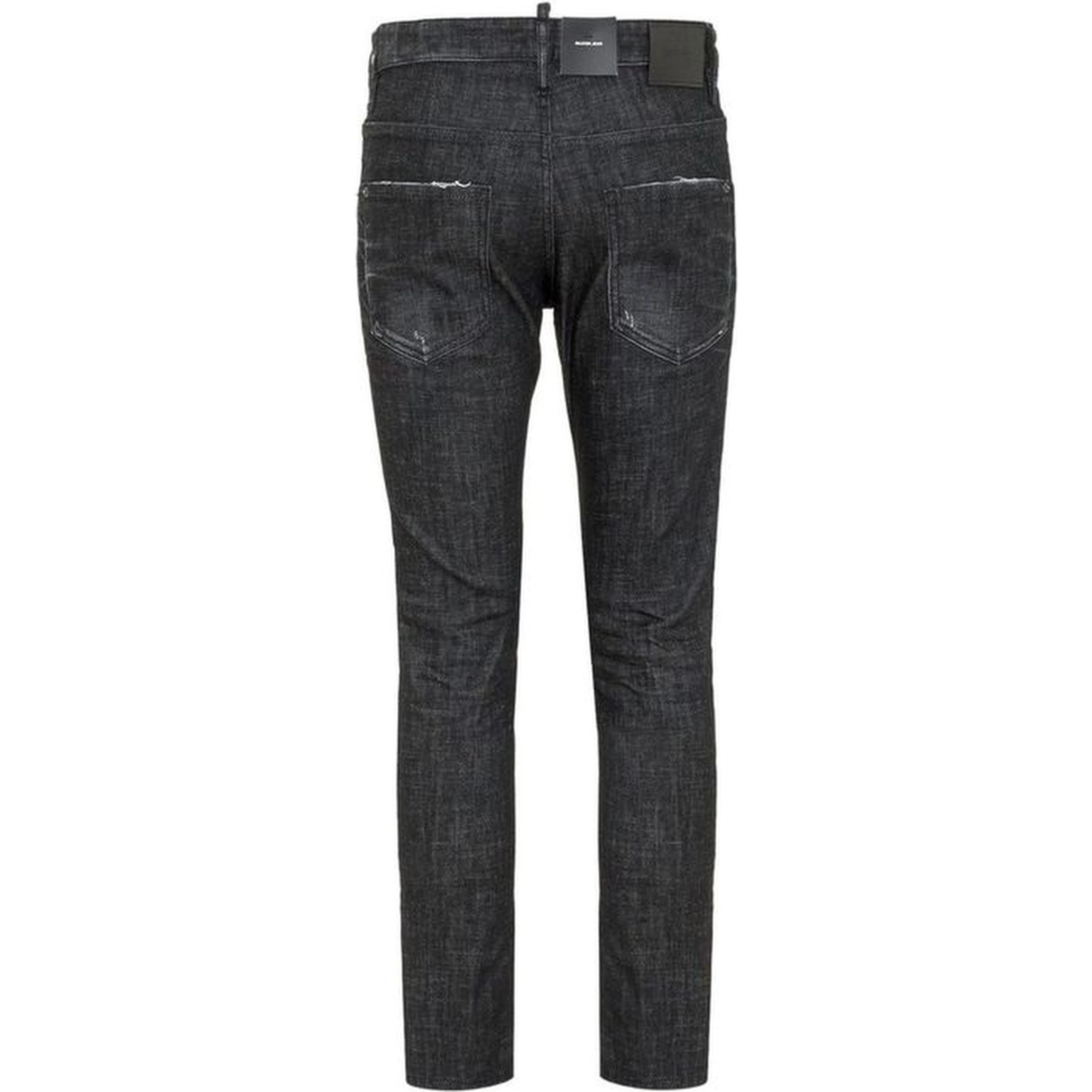 Black Cotton Slim Fit Jeans