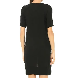 Black Silk Casual Dress