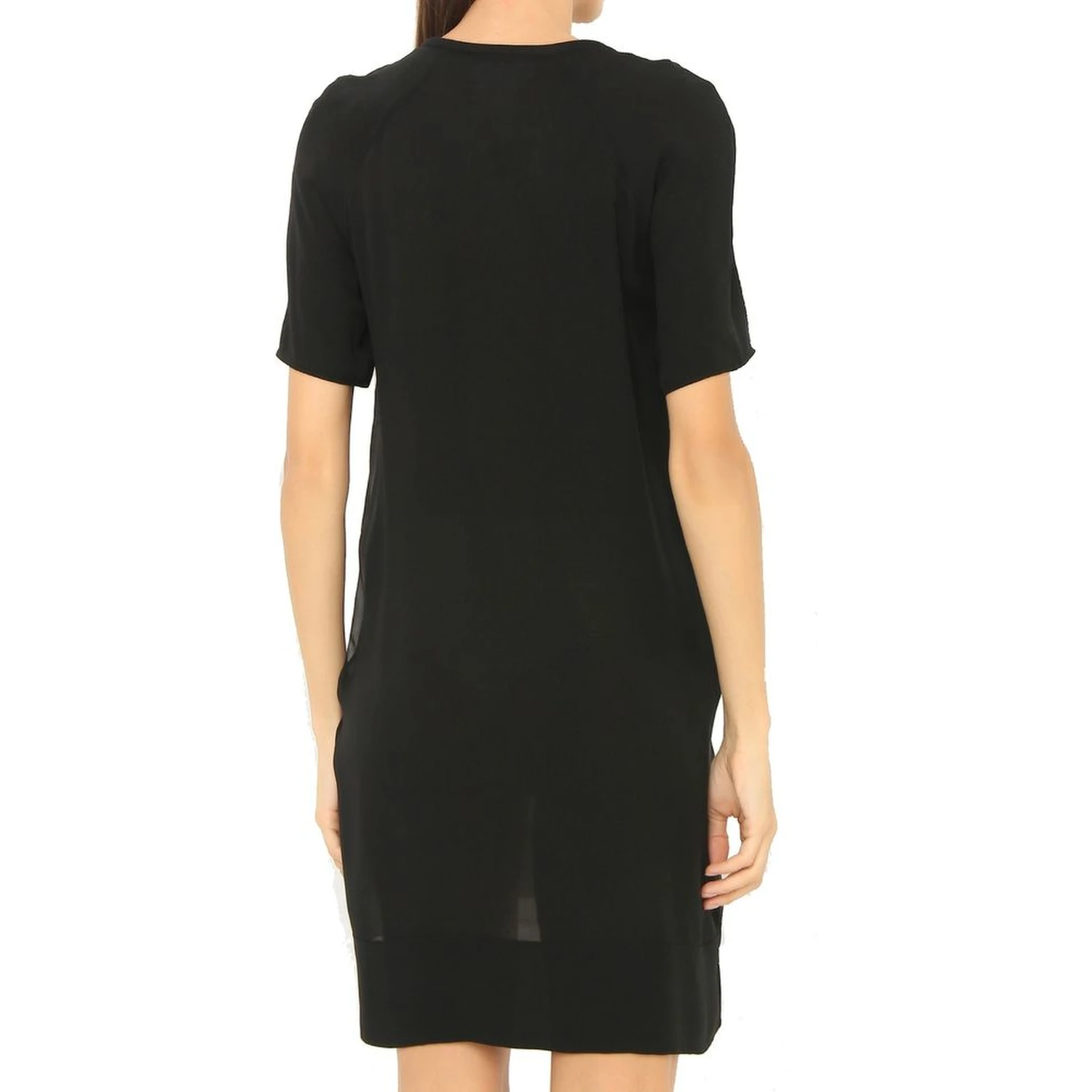 Black Silk Casual Dress