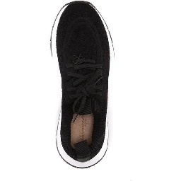 حذاء رياضي أسود من القماش