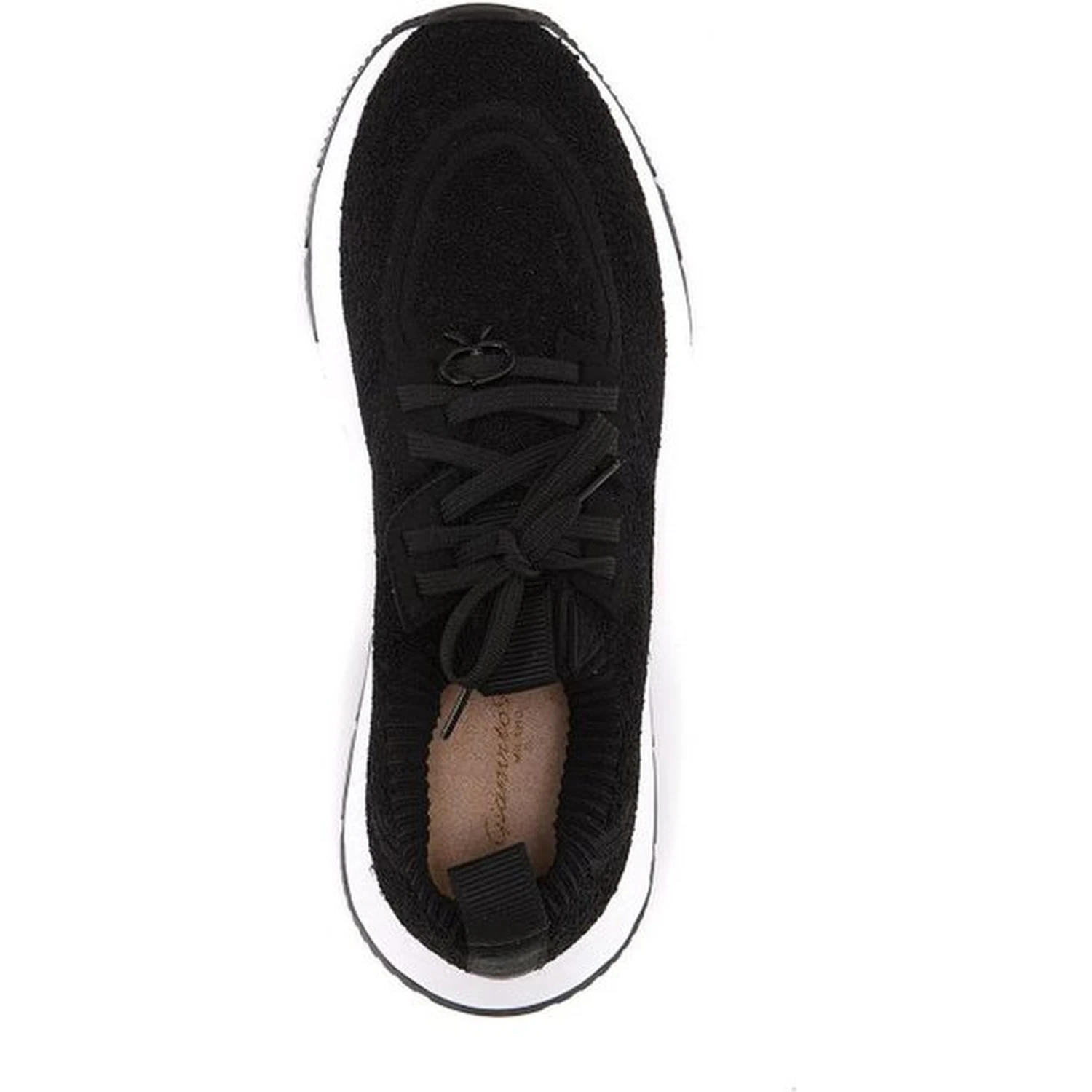 Black Fabric Athletic Sneakers