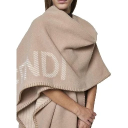 Beige Cashmere Poncho