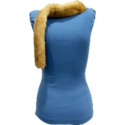 Blue Viscose Tank Tops