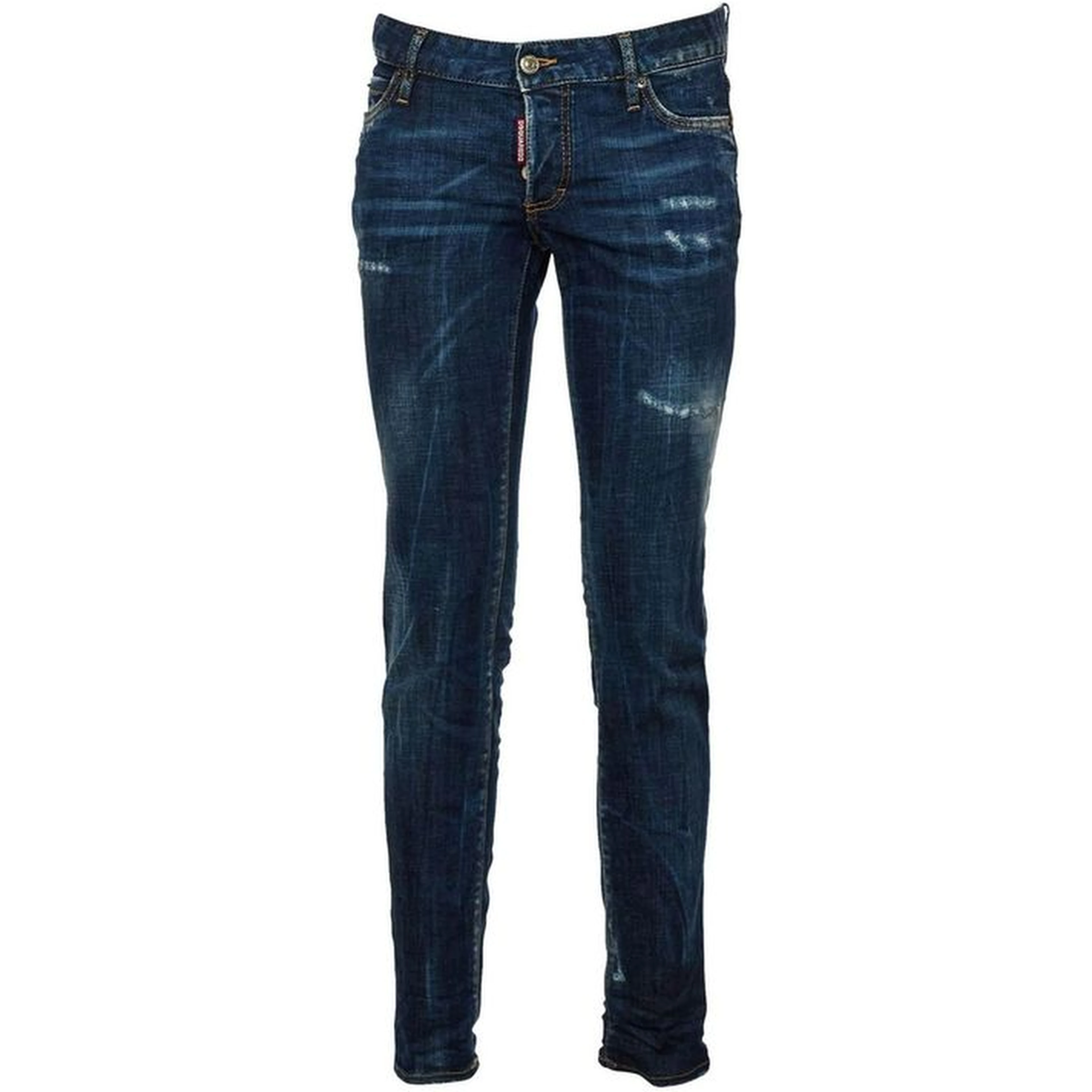 Blue Cotton Slim Fit Jeans