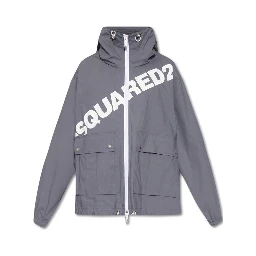 Gray Cotton Shell Jacket