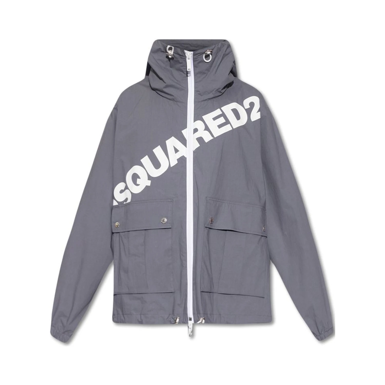 Gray Cotton Shell Jacket