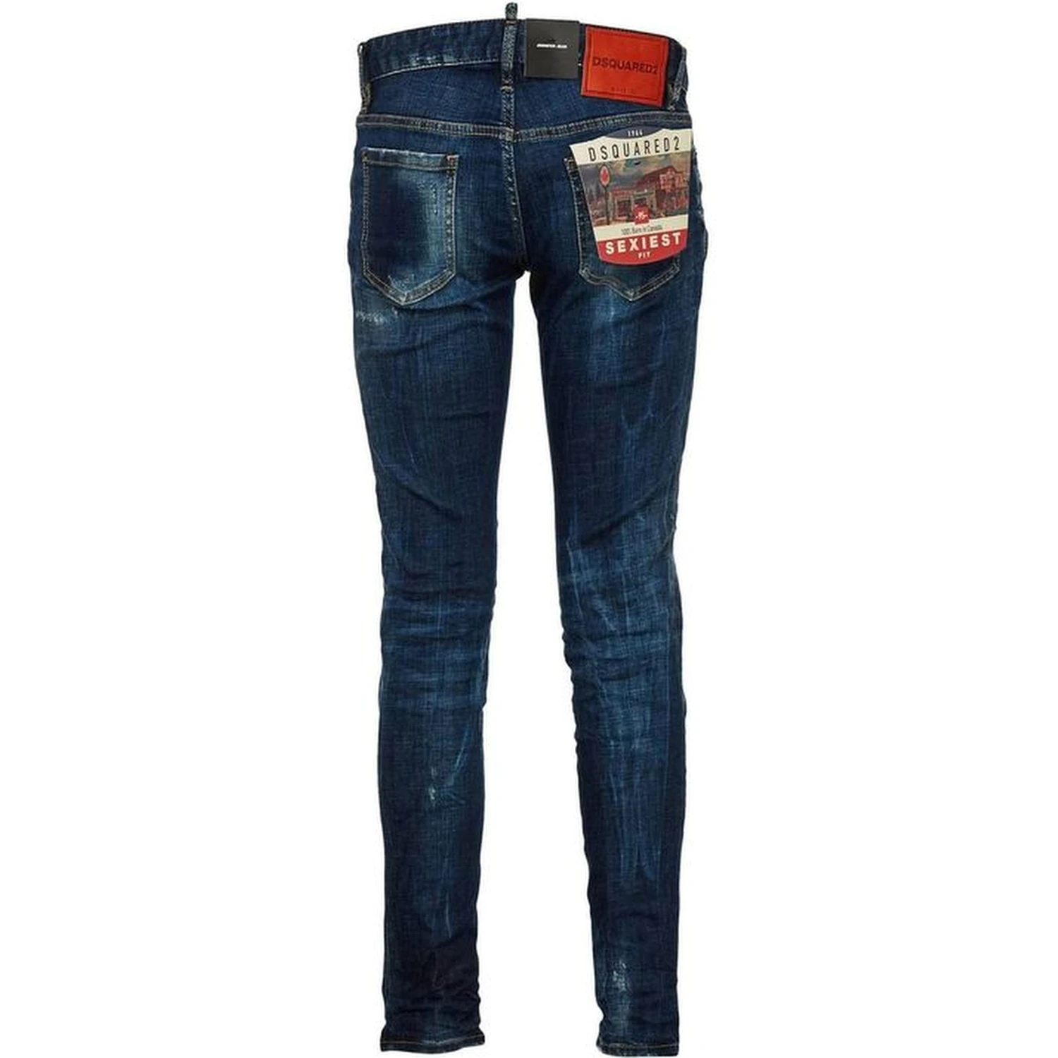 Blue Cotton Slim Fit Jeans