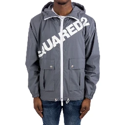 Gray Cotton Shell Jacket