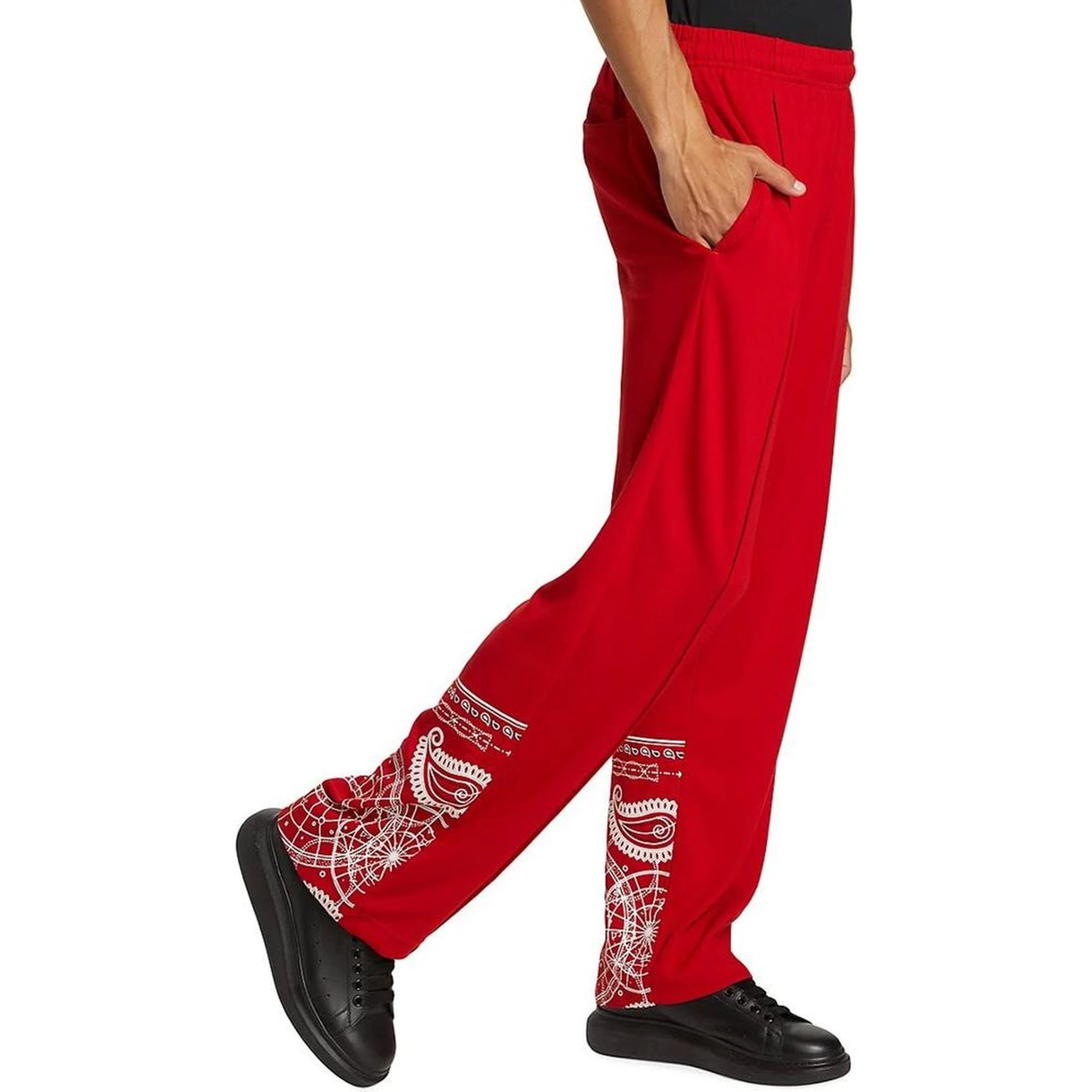 Multicolor Elastane Athletic Pants