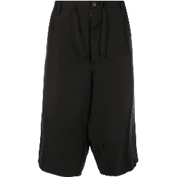 Black Linen Bermuda Shorts