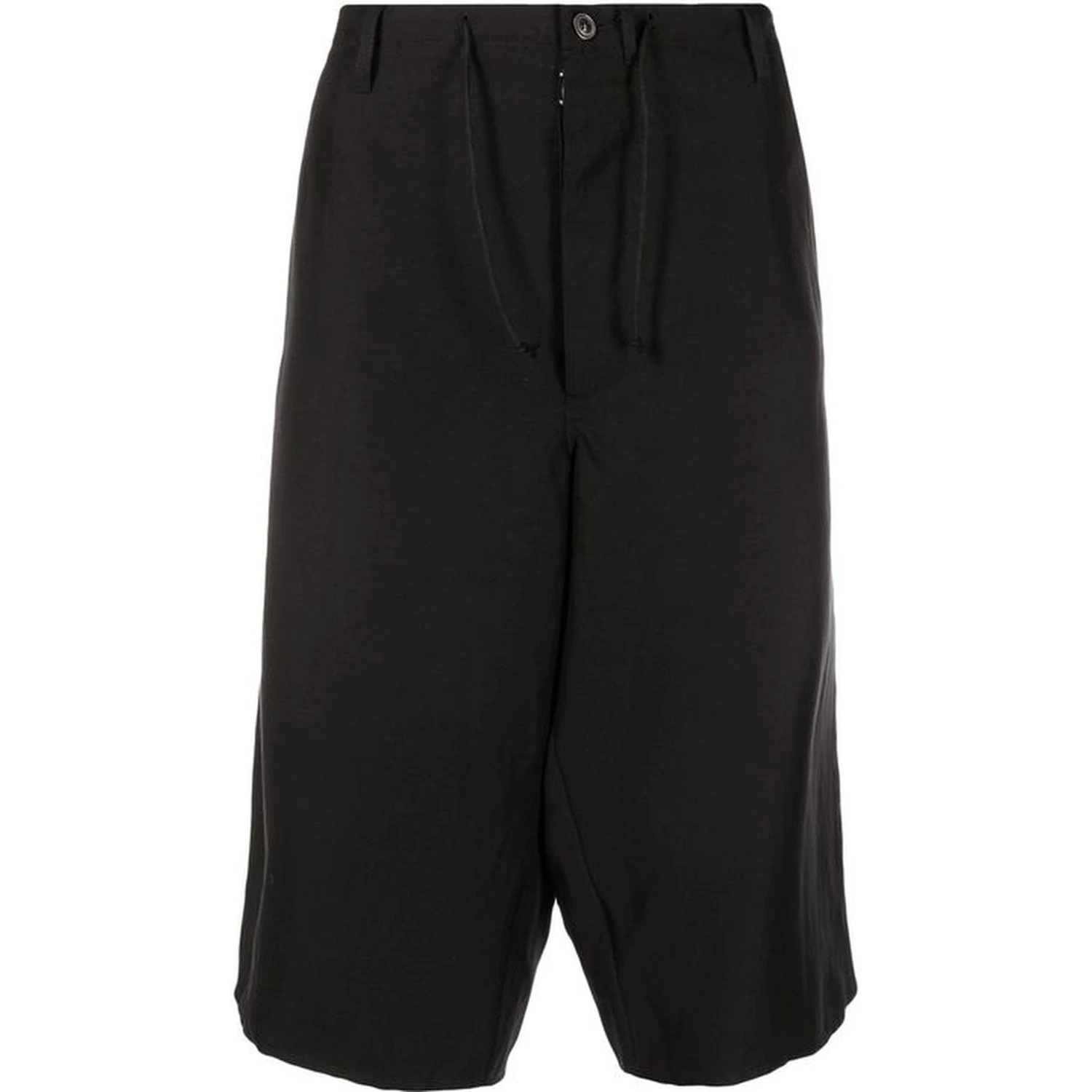 Black Linen Bermuda Shorts