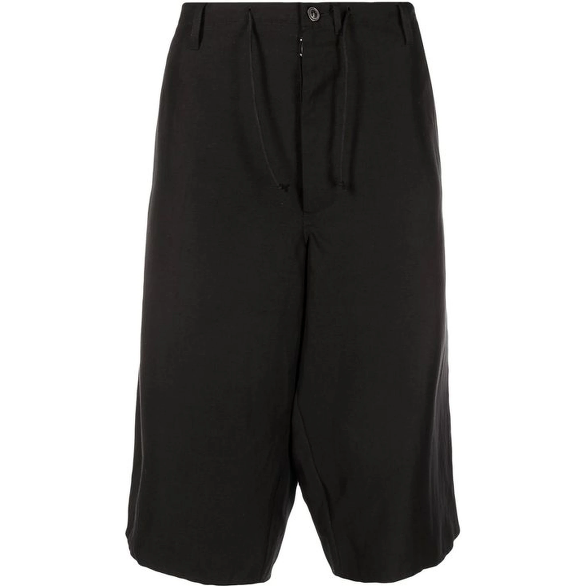 Black Linen Bermuda Shorts