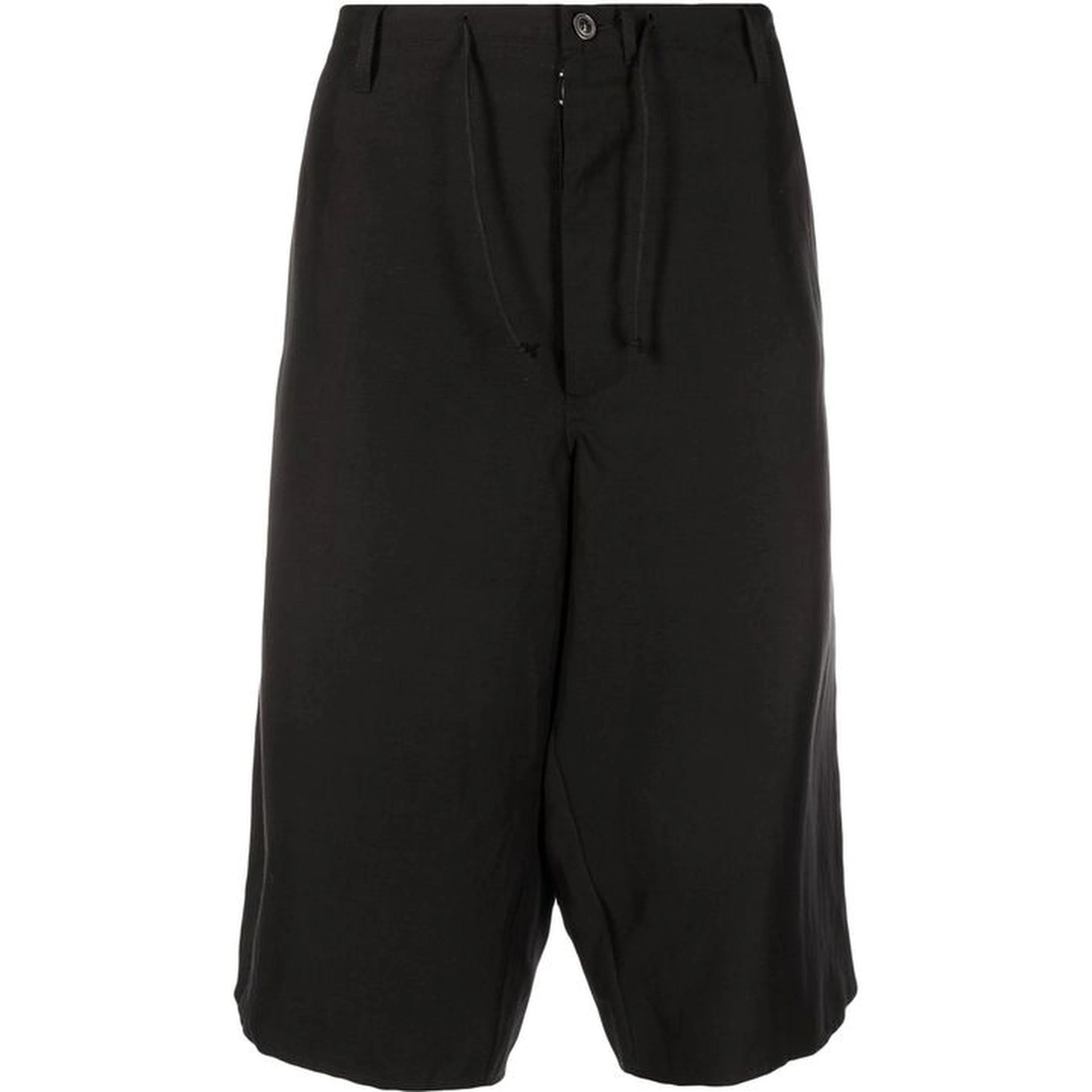 Black Linen Bermuda Shorts