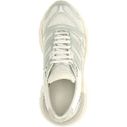 White Fabric Athletic Sneakers