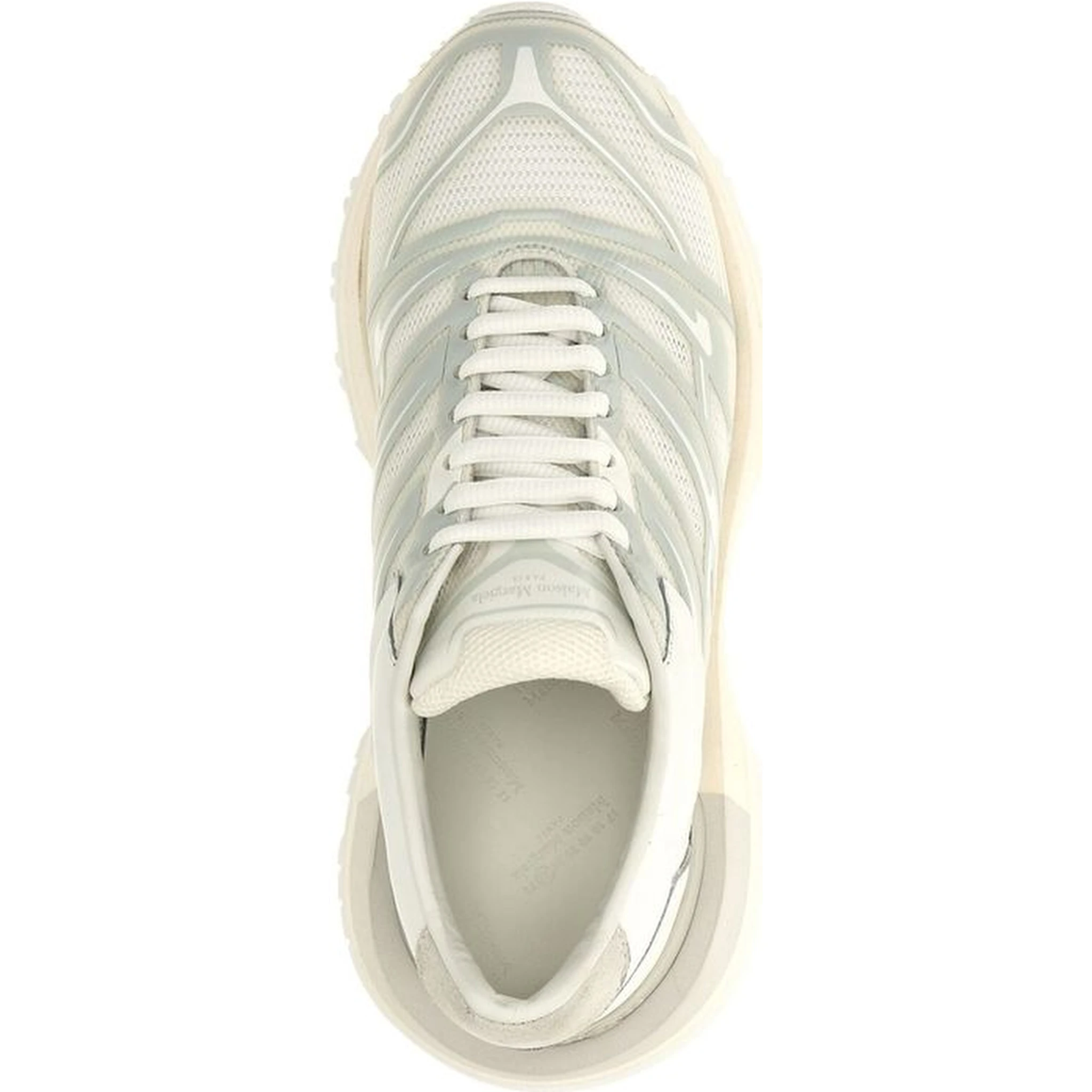White Fabric Athletic Sneakers