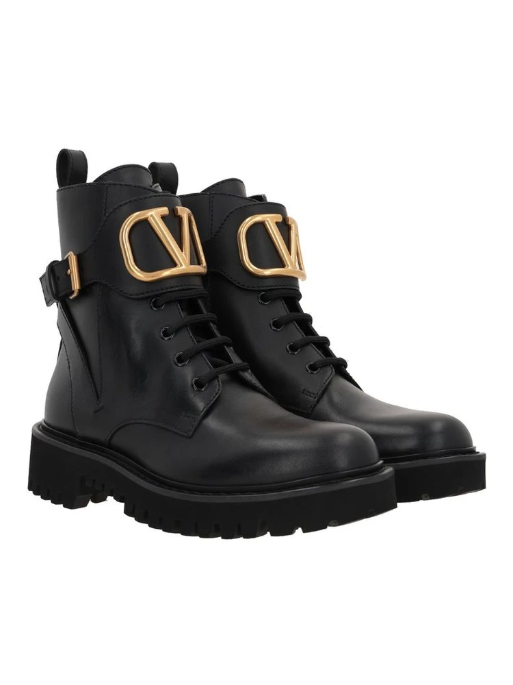 Black Calfskin Lace-Up Boots alternative