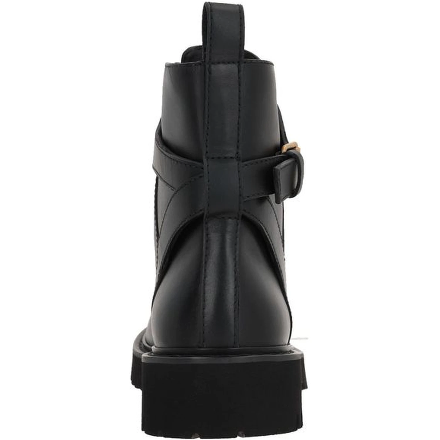 Black Calfskin Lace-Up Boots