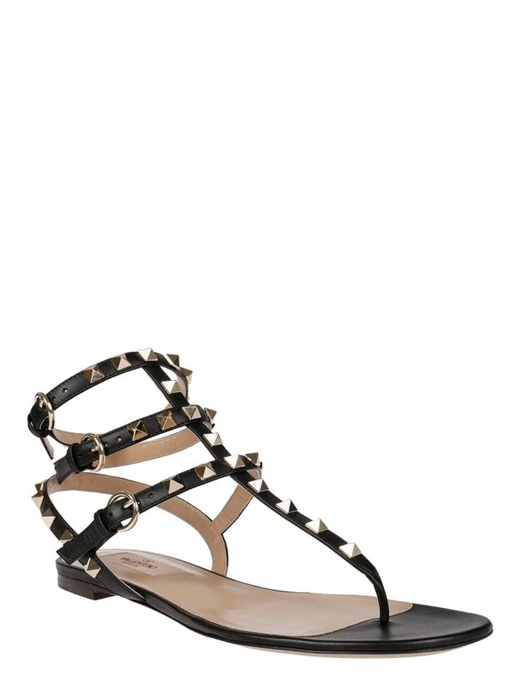 Black Calfskin Flat Sandals alternative