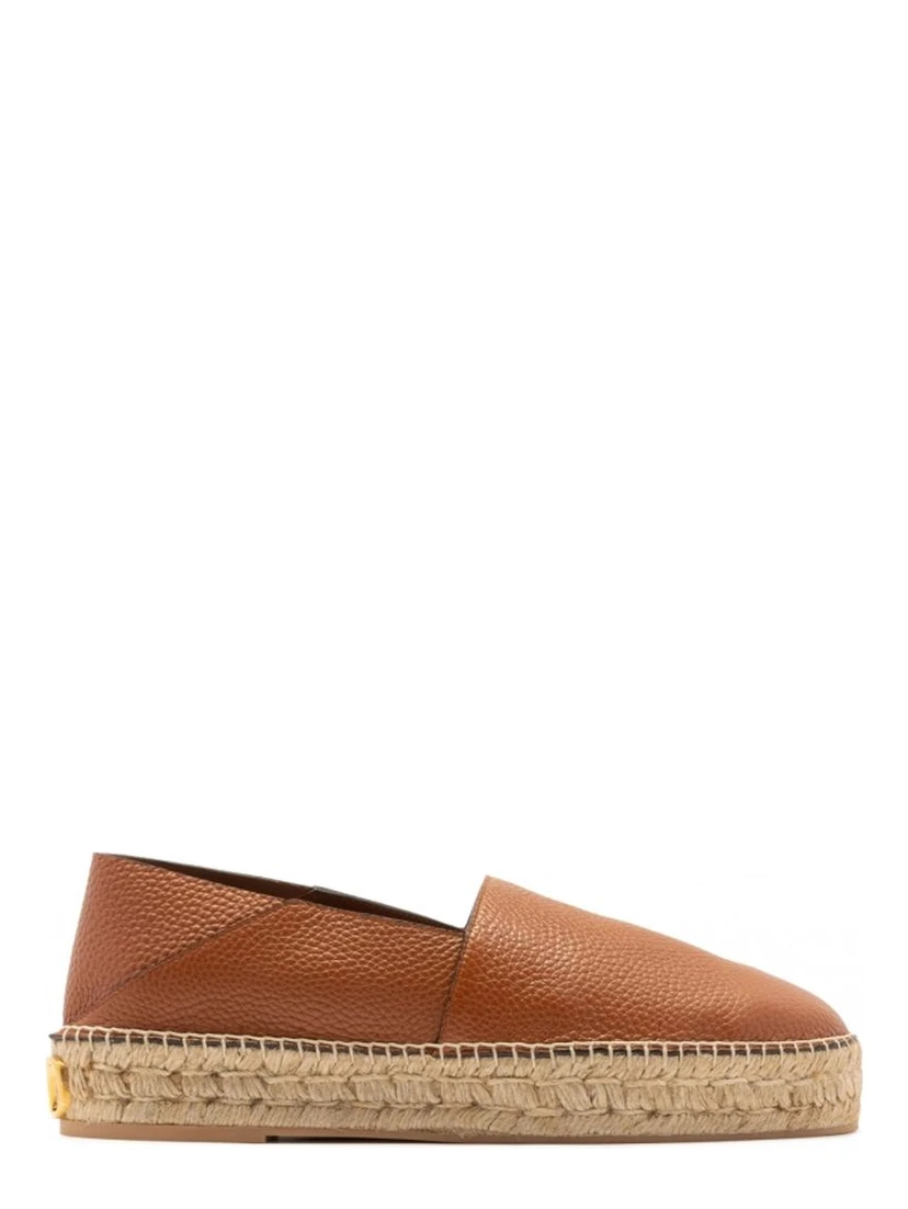 Brown Calfskin Espadrilles