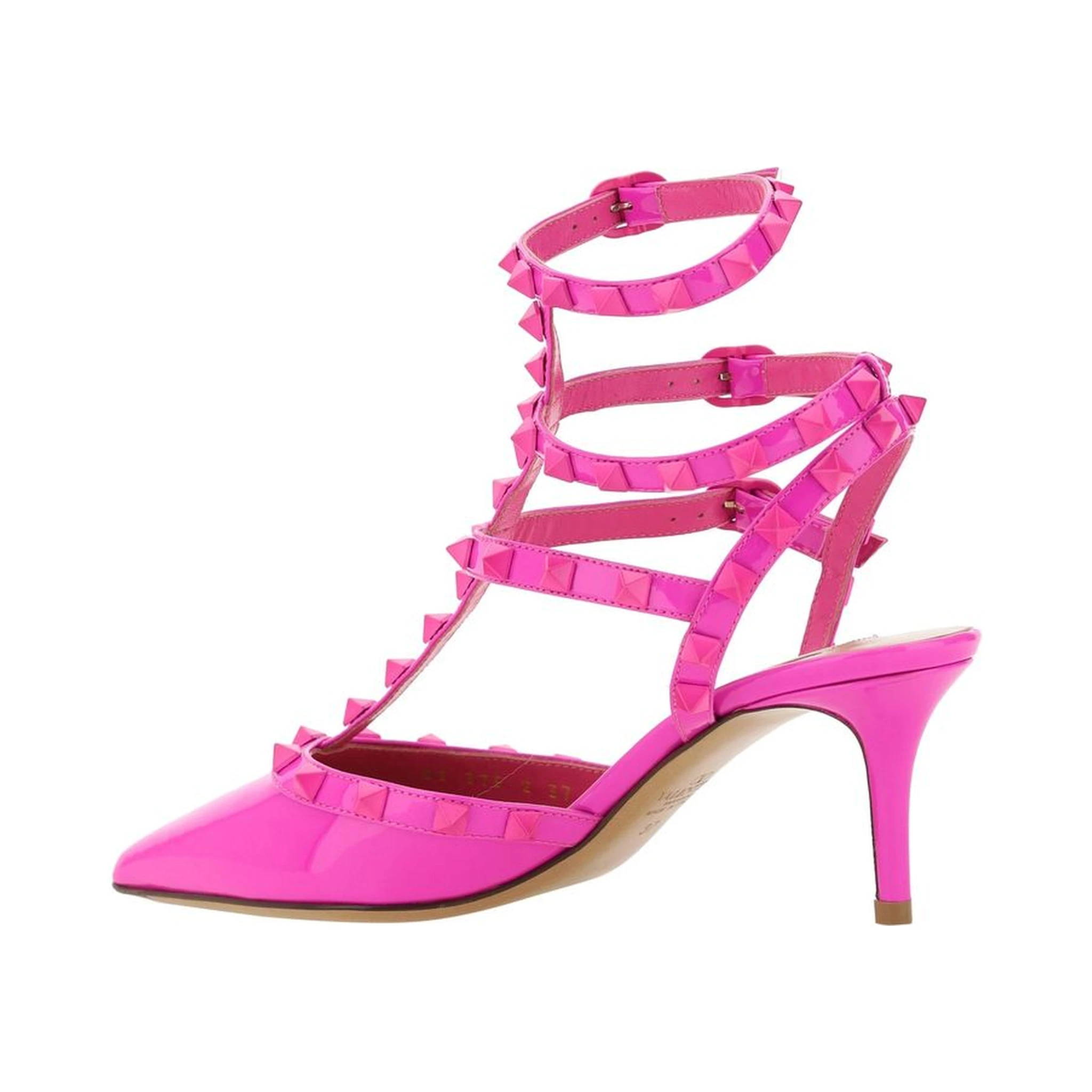 Multicolor Calfskin Mid Heel Pumps