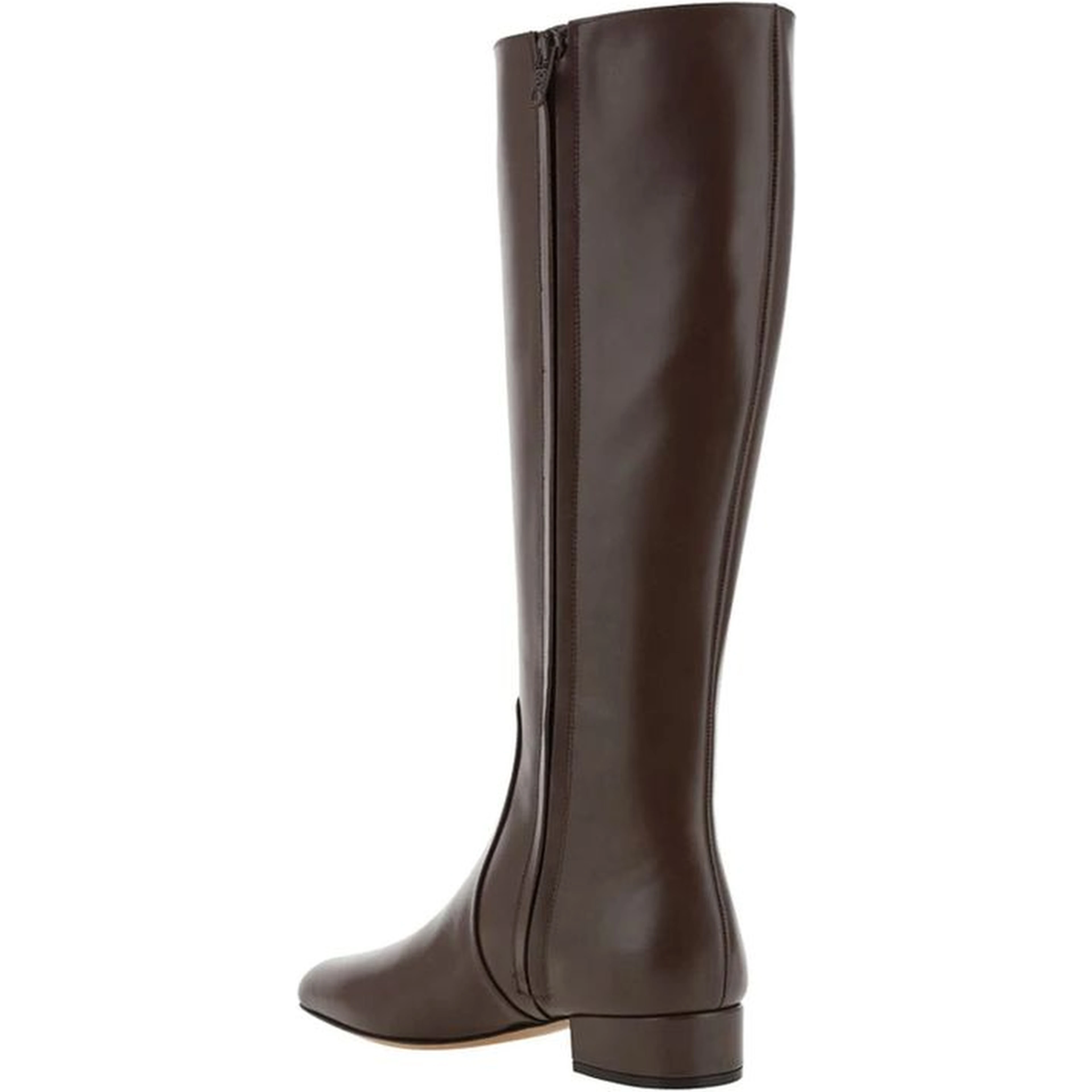Brown Calfskin Lace-Up Boots
