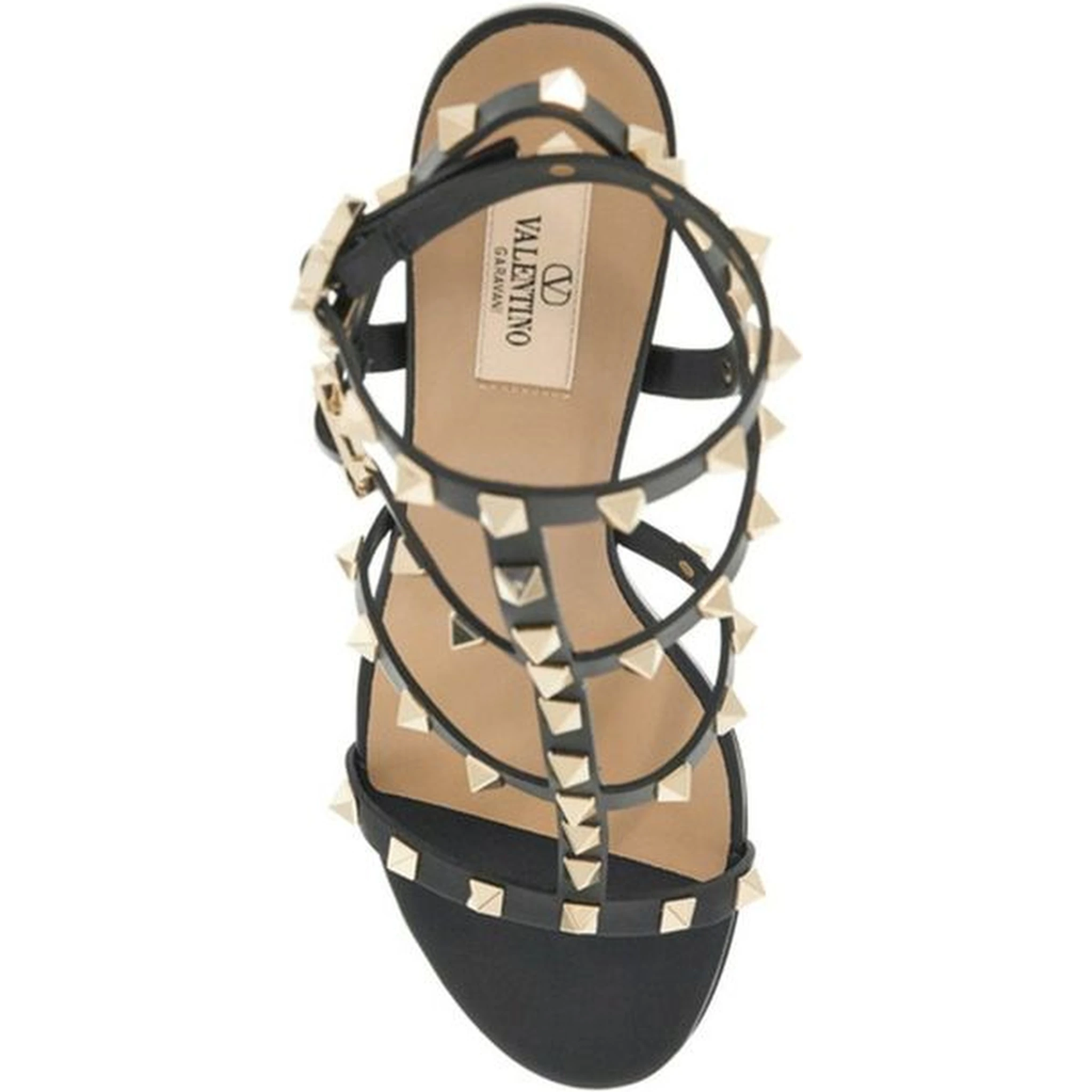 Black Calfskin Flat Sandals