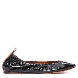 Black Calfskin Ballet Flats