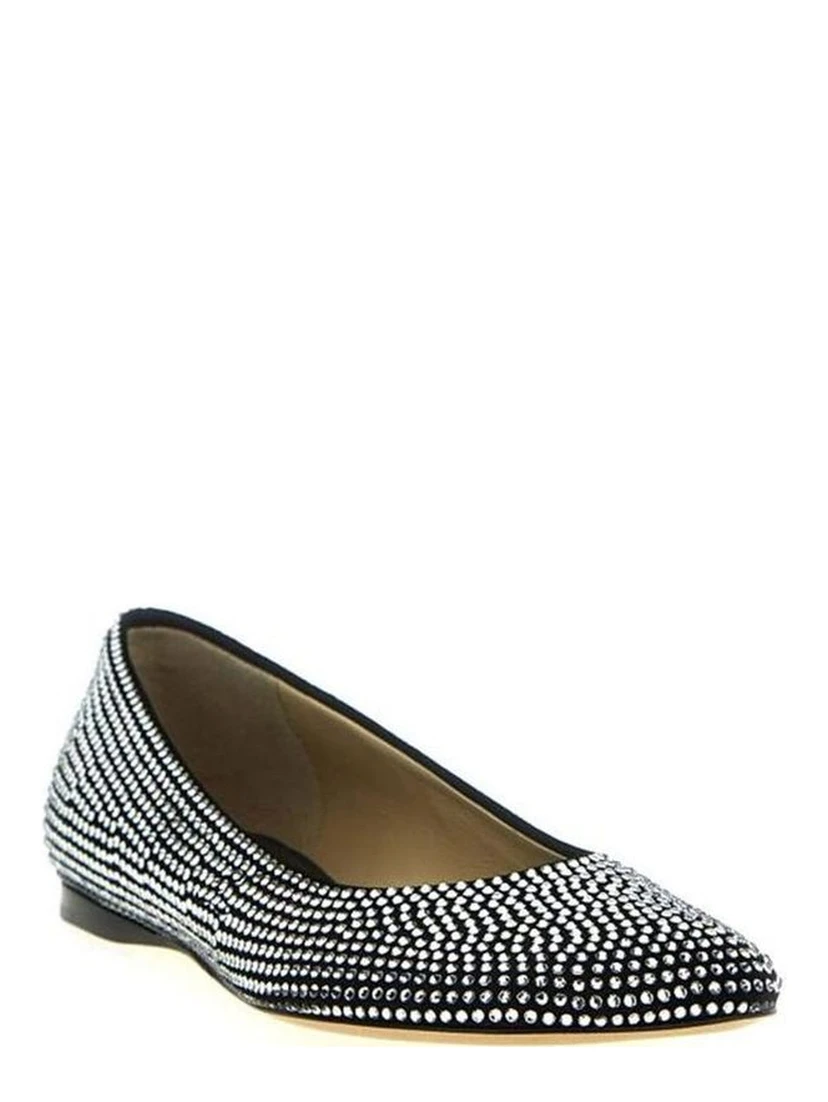 Black Goatskin Ballet Flats