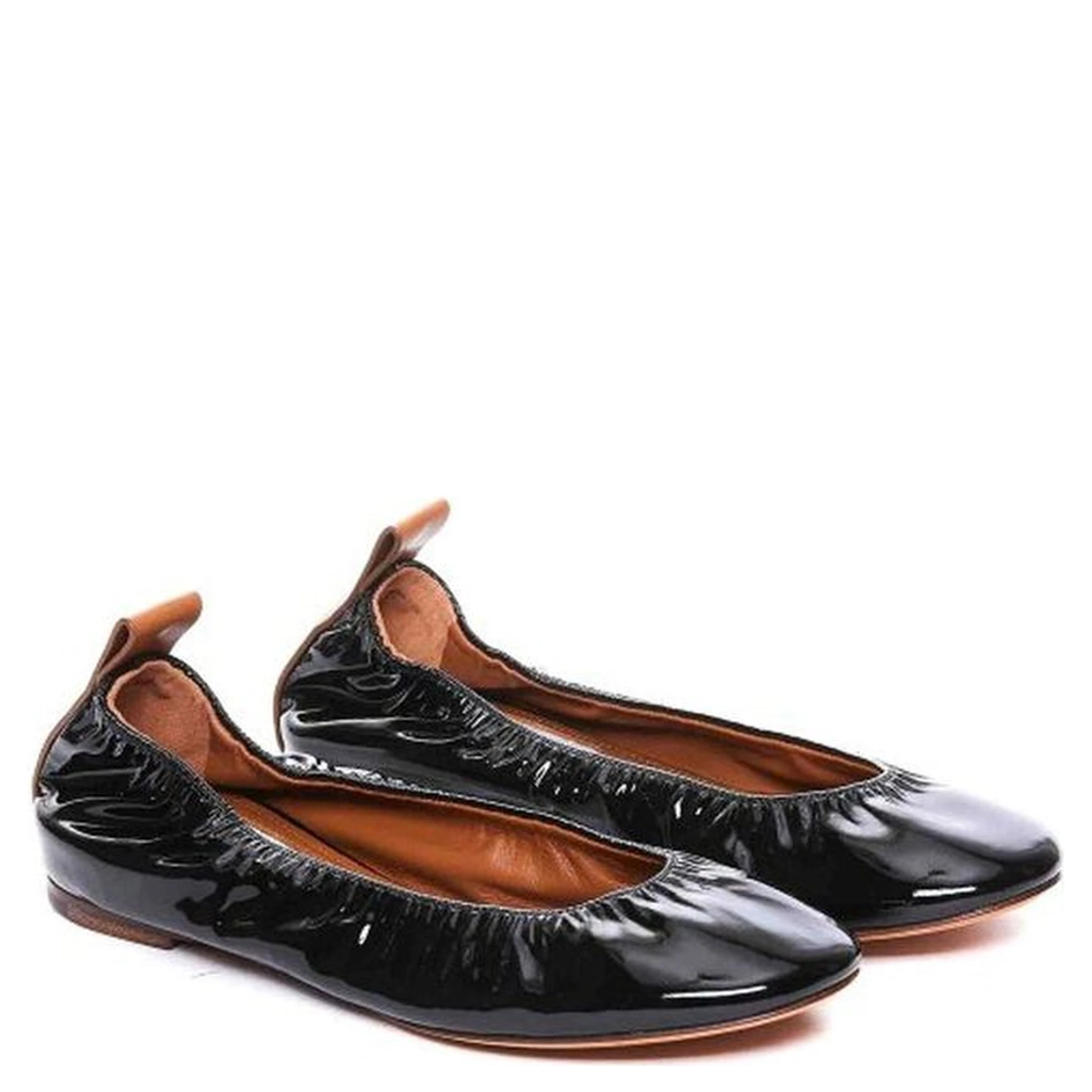 Black Calfskin Ballet Flats