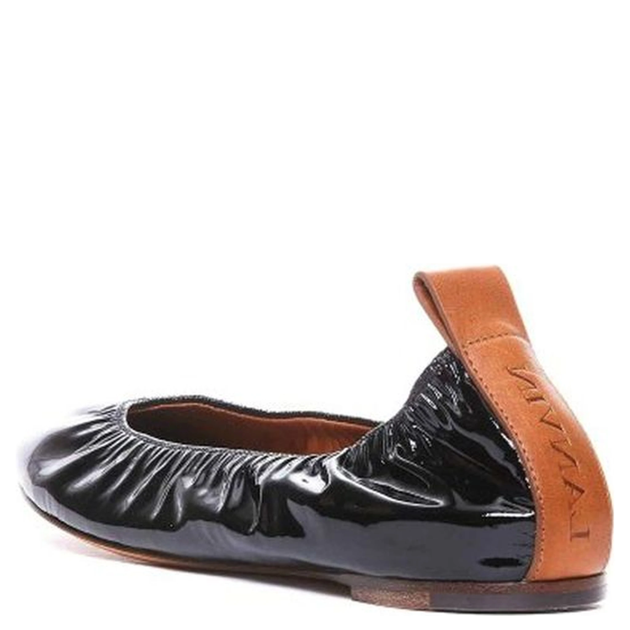 Black Calfskin Ballet Flats