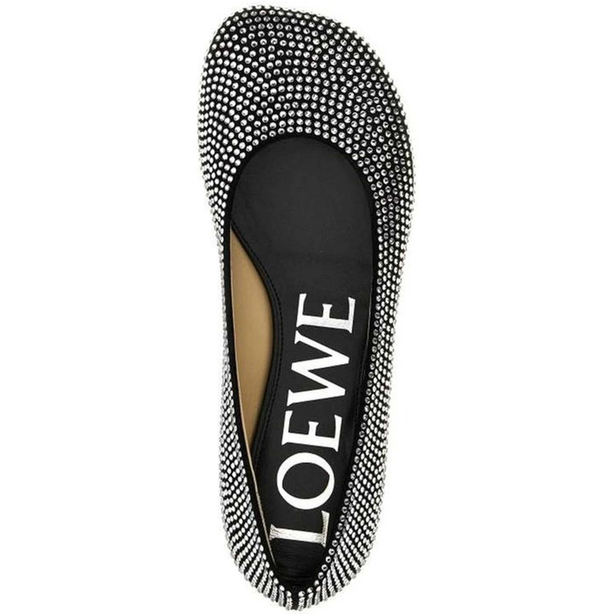 Black Goatskin Ballet Flats