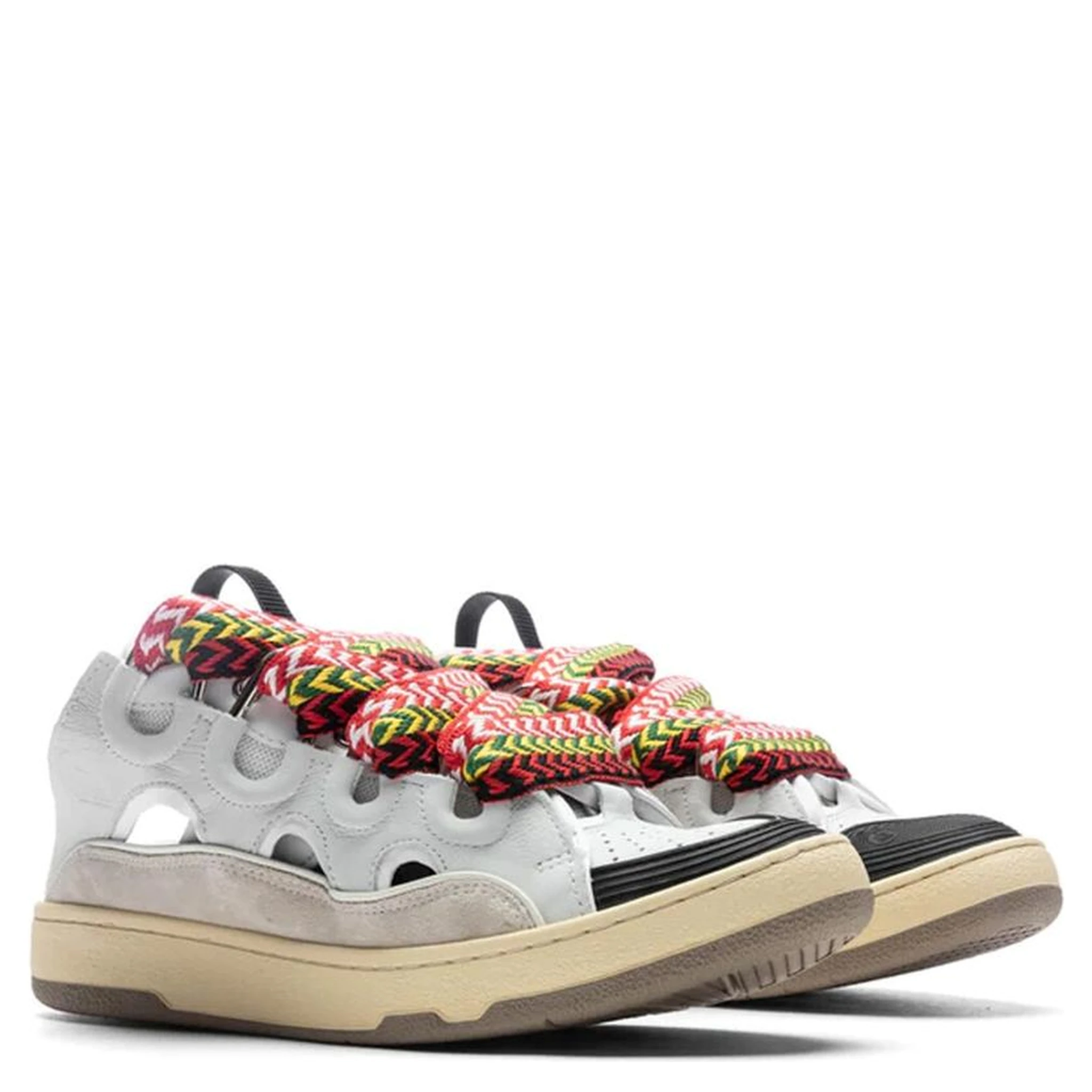 White Calfskin Chunky Sneakers