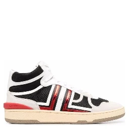 Black Calfskin High Top Sneakers