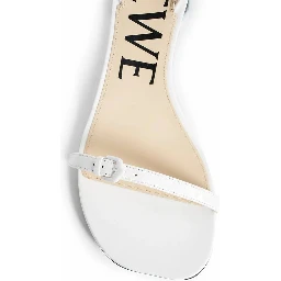 White Lamb Leather Strap-On Sandals