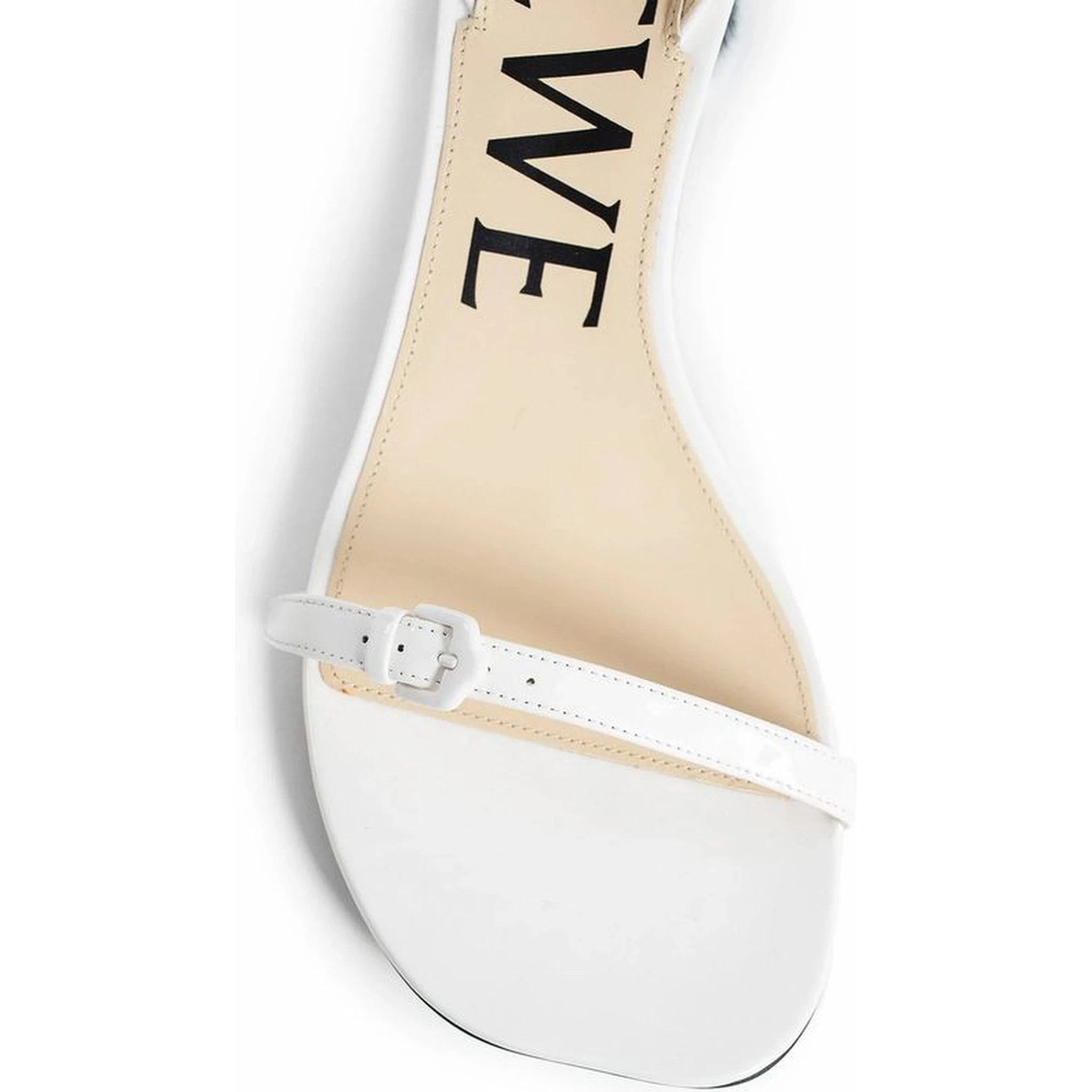 White Lamb Leather Strap-On Sandals
